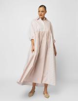 25S967 Oversized Stripped Shirt Dress