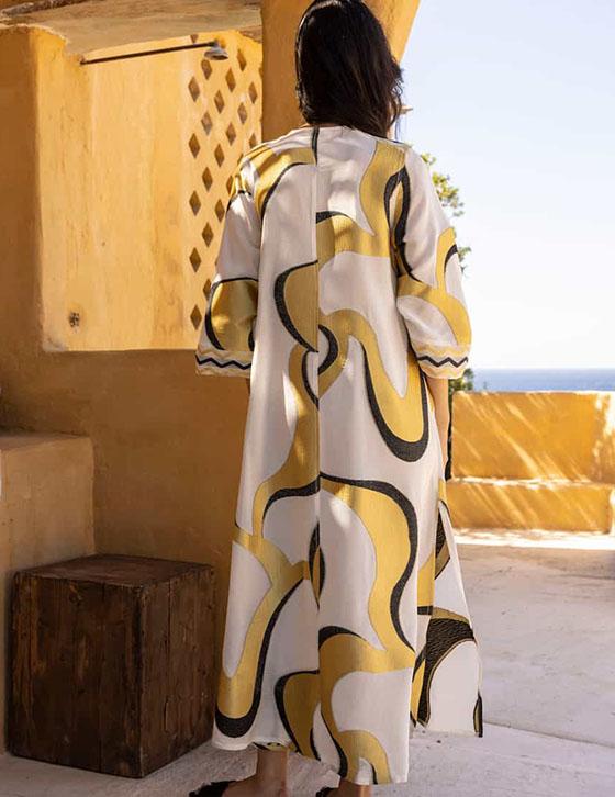 NOOR14907N108 Μακρύ Caftan Style Φόρεμα