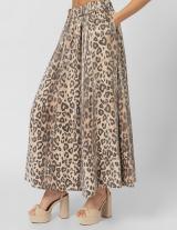 25S802 Μακρυά Leopard Print Φούστα