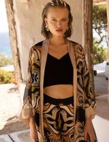 PIET14906N308 Muslin Long Printed Kimono