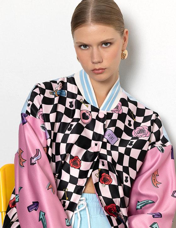  WONDER149133009 Printed Bomber