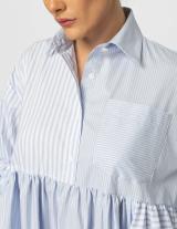  25S967 Oversized Stripped Shirt Dress