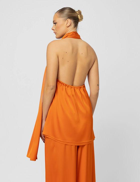  25S351 Open Back Silky Top