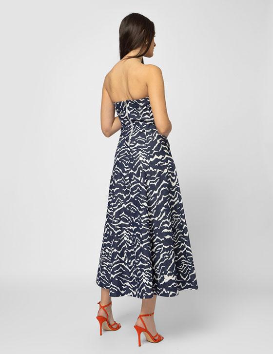 25S971 Strapless Denim Φόρεμα