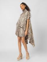 25S315 High+Low Leopard Print Jacket