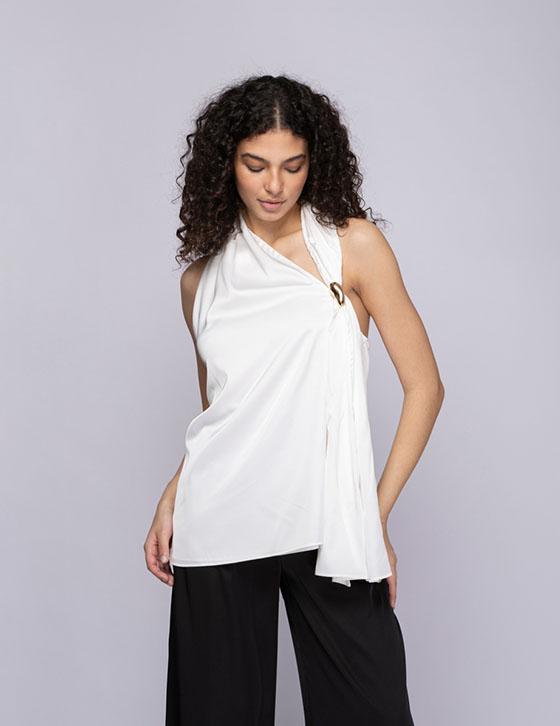 25S351 Open Back Silky Top