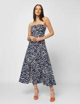 25S971 Strapless Denim Φόρεμα