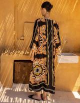 LAYLA14907N165 Μακρύ Satin Caftan Style Φόρεμα
