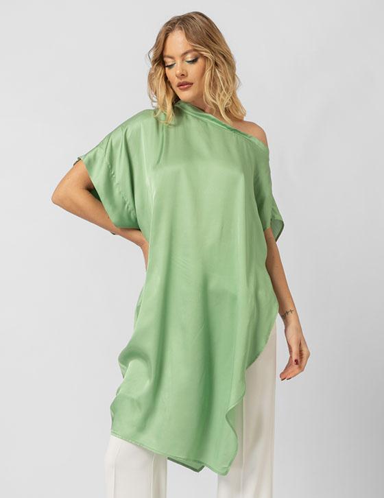 25S342 Drop Shoulder Silk Touch Μπλούζα