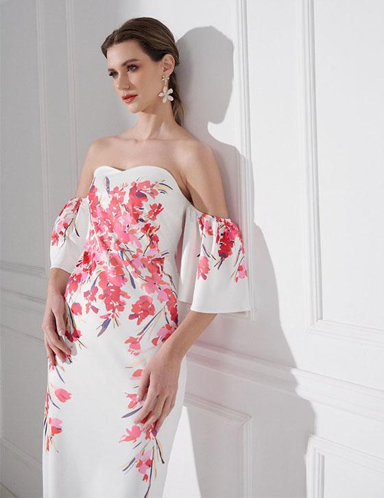 EIRIANNA'S Midi Off-Shoulder Dress