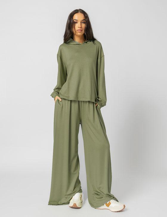 25S319 Open Back Hooded Sweatshirt