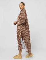 25S925 Long  Printed Shirt Dress