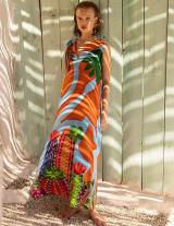  SHEL14907N110 Satin Αμάνικο Caftan Style Φόρεμα