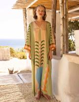 VASEL14907N152 Μακρύ Caftan Style Φόρεμα