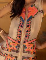 DAPHNE14907N101 Αμάνικο Caftan Style Φόρεμα