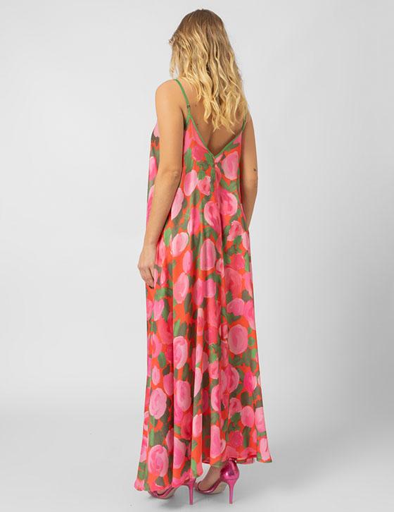 25S937 Μακρύ Floral Φόρεμα
