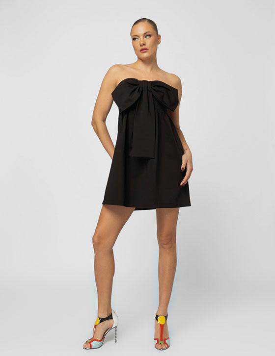 25S961 Strapless Φόρεμα Με Φιόγκο