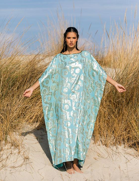 25S927A/B Oversized Φόρεμα Με Lurex