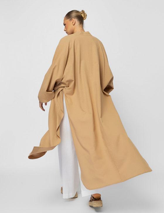 25S516 Oversized Linen Kimono