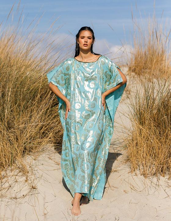 25S927A/B Oversized Φόρεμα Με Lurex