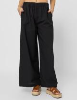 25S734 Wide Leg Λινό Παντελόνι