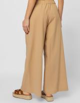 25S734 Wide Leg Λινό Παντελόνι