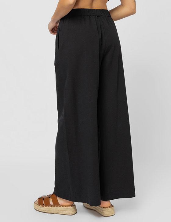 25S734 Wide Leg Λινό Παντελόνι
