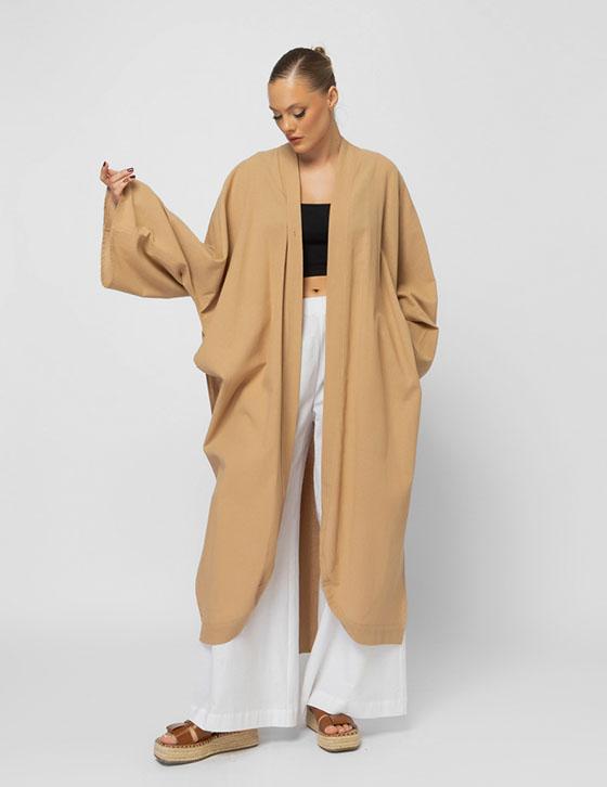  25S516 Oversized Linen Kimono