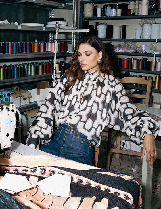 REGINE15001N405 Iridescent Print Πουκάμισο