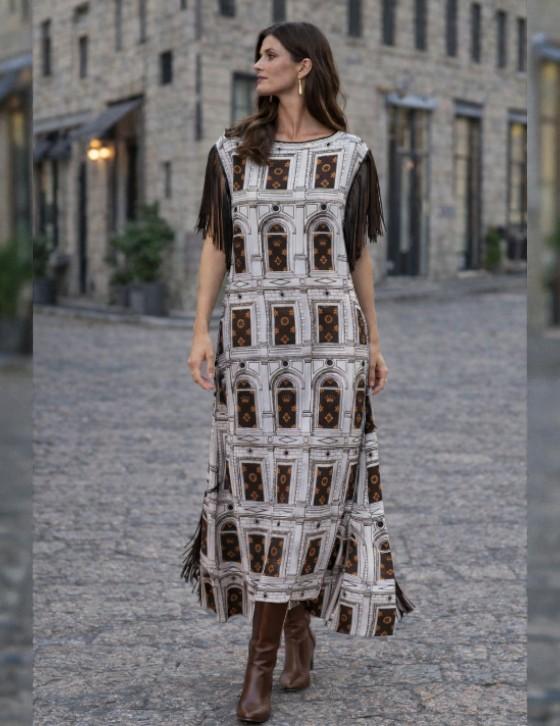 AA/LONG/DRESS/W Μακρύ Κασμιρένιο Φόρεμα