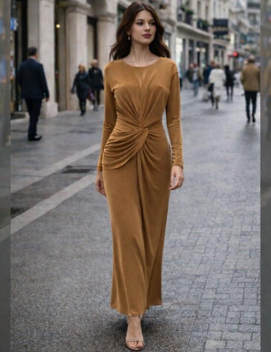 OFFER/ 11223 Maxi Bodycon Zersey Dress