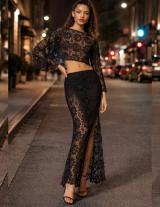 25S806 Lace Midi Φούστα