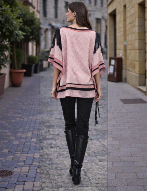 AA/BLOUSE/FRINGE/W Μεταξωτή Μπλούζα