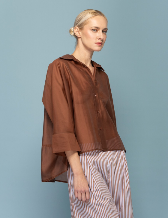  26S405 Voyal Oversized Πουκάμισο