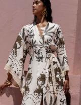 ISHAKIMONO/15106N507 Boho Λινό Κιμονό