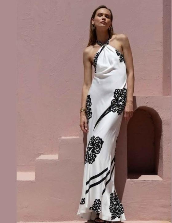 LIORADRESS/15107N219 Halterneck Maxi Φόρεμα με ανοιχτή πλάτη
