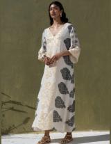 MEIRADRESS/15107N251 Maxi Φόρεμα με V λαιμόκομψη