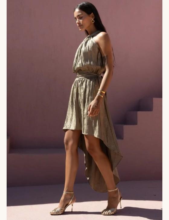 DAHLIDRESS/15107N288 Ασύμμετρο Φόρεμα με Ανοιχτή Πλάτη
