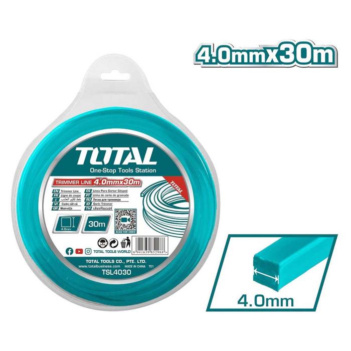 TOTAL Μεσινέζα Τετράγωνη 4mm 30m TSL4030