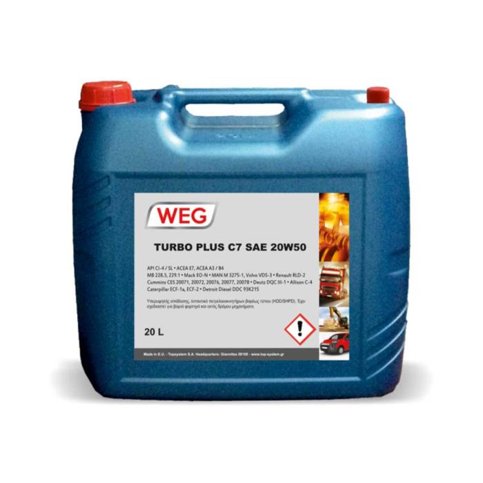 WEG Λάδι 20Lt TURBO PLUS C7 20W50