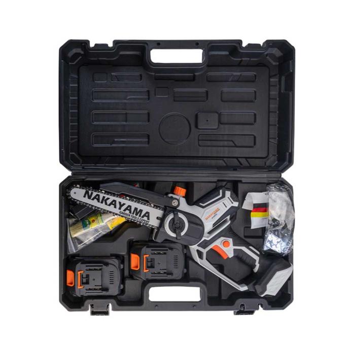 NAKAYAMA Κλαδευτικό Αλυσοπρίονο 21V 2x2Ah Brushless Λάμα 20cm EC1200 075004