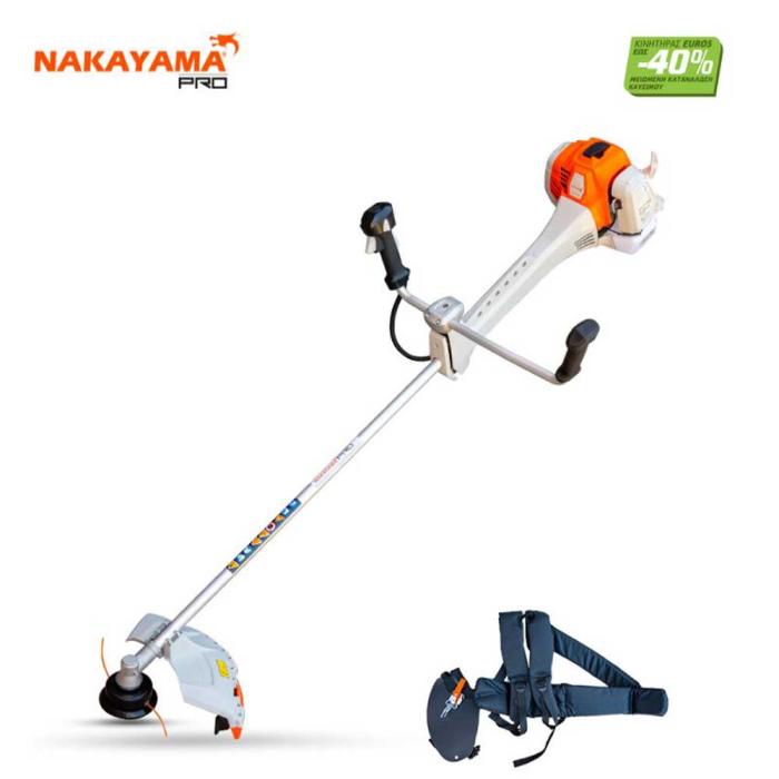 NAKAYAMA PRO Θαμνοκοπτικό Βενζίνης 63cc 3Hp PB7700 με Αντιδόνηση 033806