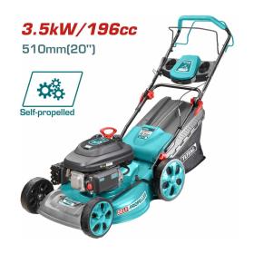 TOTAL Μηχανή Γκαζόν Βενζίνης 4 σε 1 6Hp TGT196202