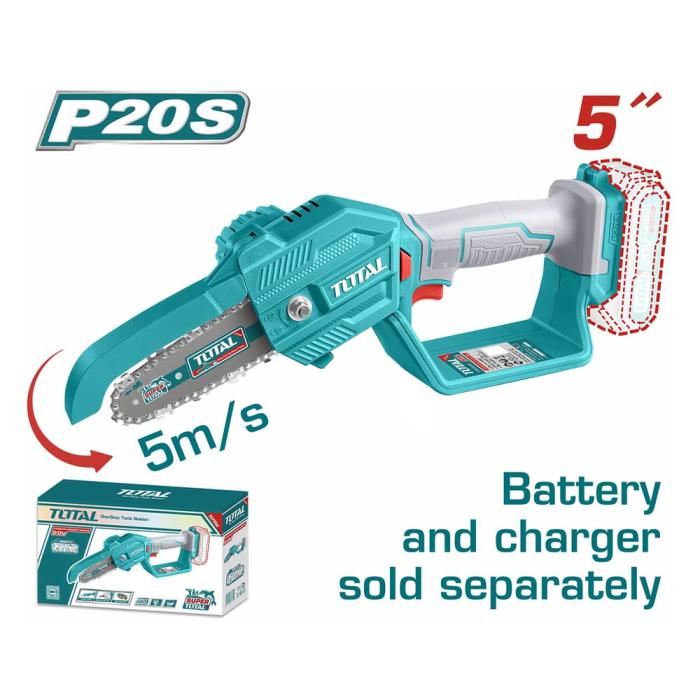 TOTAL Σετ Αλυσοπρίονο με Μπαταρία 2Ah 20V TGSLI2058