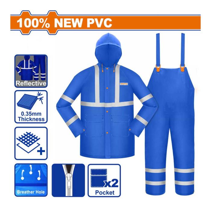 WADFOW Αδιάβροχο Κοστούμι PVC με Ανακλαστικά WRC500