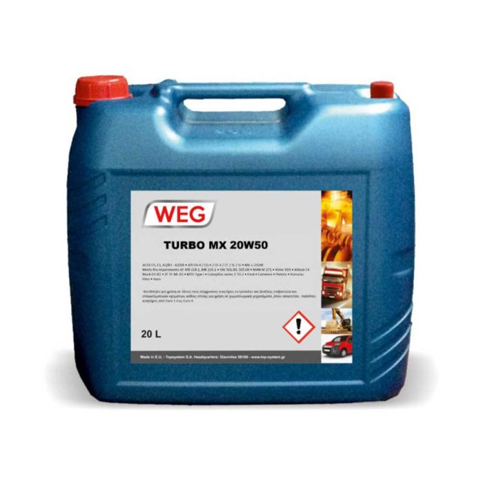 WEG Λάδι Turbo MX 20W-50 20Lt WEGOIL-094
