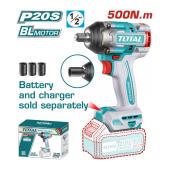 TOTAL Μπουλονόκλειδο Μπαταρίας 20V 500Nm Χωρίς Μπαταρία και Φορτιστή TIWLI20501