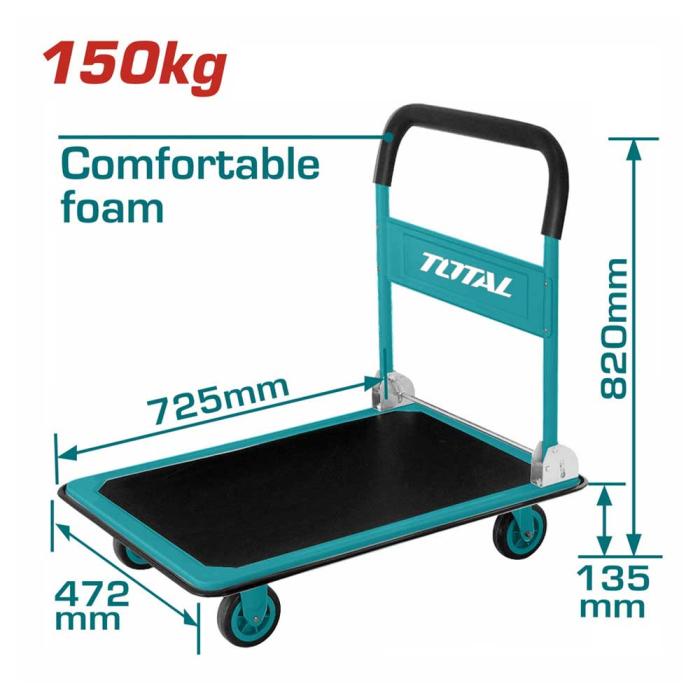 TOTAL Πλατφόρμα Μεταφοράς Πτυσσόμενη 150kg THTHP11502