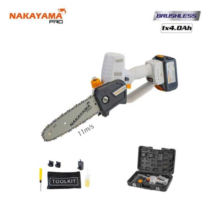 NAKAYAMA PRO Κλαδευτικό Αλυσοπρίονο Μπαταρίας 1x4Ah 21V Brushless EC1550 055655