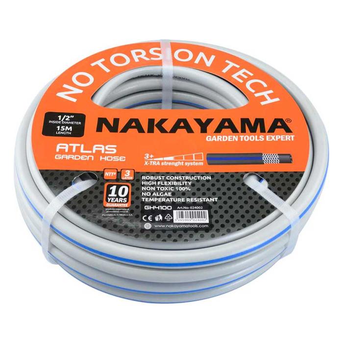 NAKAYAMA Λάστιχο Atlas GH4200 3 Επιστρώσεις 25m 1/2" 024019